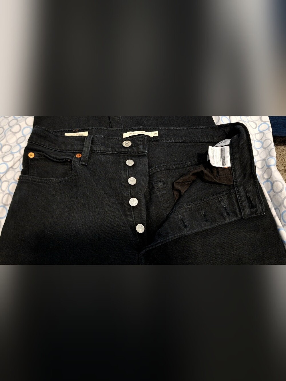 LEVI'S | Black, Button Fly Jeans